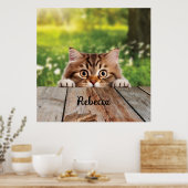 Niedlicher sibirischer Flüchtige Blick Poster (Küche)