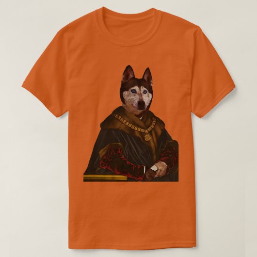 Niedlicher sibirischer Husky Distinguist Royal Hun T-Shirt (Design vorne)