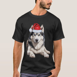Niedlicher sibirischer Husky Dog Lover Weihnachten T-Shirt