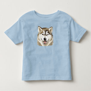 Niedlicher sibirischer Husky Dog Wolf Funny Huskie Kleinkind T-shirt