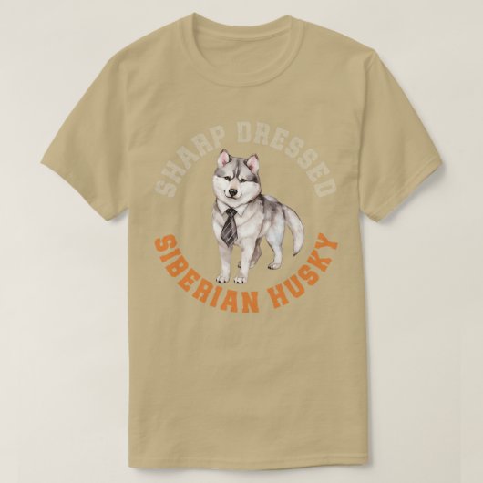 Niedlicher sibirischer Husky-Hund T-Shirt (Design vorne)