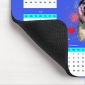 Niedlicher sibirischer Husky-Hundkalender Mousepad (Ecke)