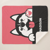 Niedlicher sibirischer Husky individuelle Name & F Sherpadecke (Vorderseite (Horizontal))