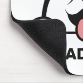 Niedlicher sibirischer Husky-individuelle Name Mousepad (Ecke)