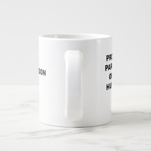 Niedlicher sibirischer Husky individuelle Name & T Jumbo-Tasse (Rückseite)