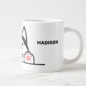 Niedlicher sibirischer Husky individuelle Name & T Jumbo-Tasse (Rechts)