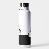 Niedlicher sibirischer Husky-individuelle Name Trinkflasche (Rechts)