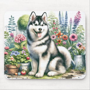 Niedlicher sibirischer Husky Mousepad