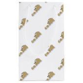 Niedlicher sich hin- und herbewegender Otter Kleine Geschenktüte (Rückseite)