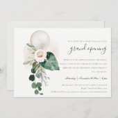 Niedlicher Silver Balloon Floral Grand Opening Ein Dankeskarte (Vorne/Hinten)