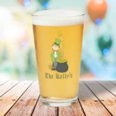 Niedlicher Simple Leprechaun St. Patrick's Day Whi Glas