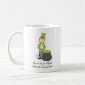 Niedlicher Simple Leprechaun St. Patrick's Day Whi Kaffeetasse (Links)