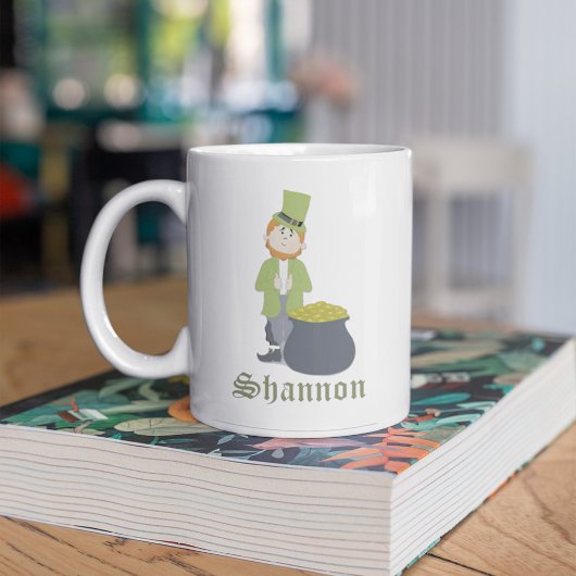 Niedlicher Simple Leprechaun St. Patrick's Day Whi Kaffeetasse