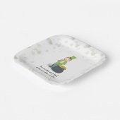 Niedlicher Simple Leprechaun St. Patrick's Day Whi Pappteller (Gewinkelt)