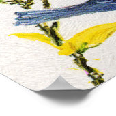 Niedlicher Singing Blue Bird Tree Poster (Ecke)