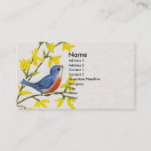 Niedlicher Singing Blue Bird Tree Visitenkarte (Vorderseite)