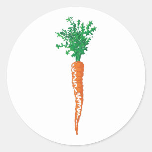 Niedlicher Single Carrot Osterdesign Runder Aufkleber