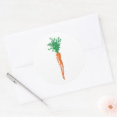 Niedlicher Single Carrot Osterdesign Runder Aufkleber (Umschlag)