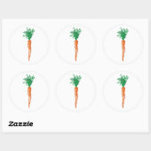 Niedlicher Single Carrot Osterdesign Runder Aufkleber (Blatt)