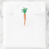 Niedlicher Single Carrot Osterdesign Runder Aufkleber (Tasche)