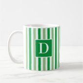 Niedlicher Single mit modernem Grün und Weiß Kaffeetasse (Links)