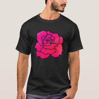 Niedlicher Single Rosa Blume T-Shirt