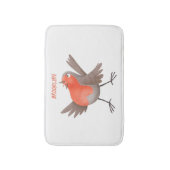 Niedlicher Singvogel Cartoon Badematte (Vorderseite Vertikal)