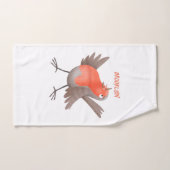 Niedlicher Singvogel Cartoon Badhandtuch Set (Handtuch)