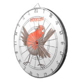 Niedlicher Singvogel Cartoon Dartscheibe (Vorderseite rechts)