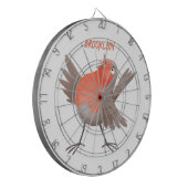 Niedlicher Singvogel Cartoon Dartscheibe (Vorderseite Links)
