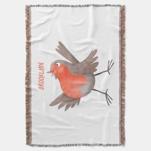 Niedlicher Singvogel Cartoon Decke (Vorderseite Vertikal)