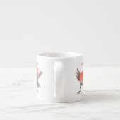 Niedlicher Singvogel Cartoon Espressotasse (Rückseite)