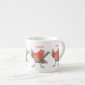 Niedlicher Singvogel Cartoon Espressotasse (Vorderseite Rechts)