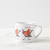 Niedlicher Singvogel Cartoon Espressotasse (Rechts)