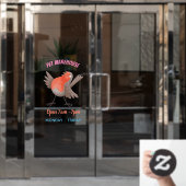 Niedlicher Singvogel Cartoon Fensteraufkleber (Büro Tür)