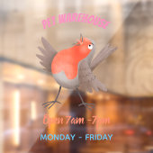 Niedlicher Singvogel Cartoon Fensteraufkleber (Blatt 2)