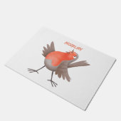 Niedlicher Singvogel Cartoon Fußmatte (Schrägansicht)