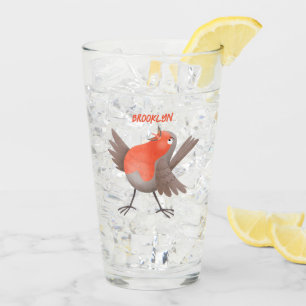 Niedlicher Singvogel Cartoon Glas