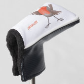 Niedlicher Singvogel Cartoon Golf Headcover (3/4 Vorderseite)
