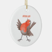 Niedlicher Singvogel Cartoon Keramik Ornament (Rechts)