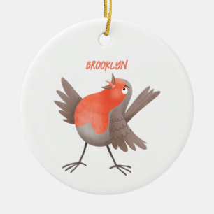 Niedlicher Singvogel Cartoon Keramik Ornament