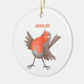 Niedlicher Singvogel Cartoon Keramik Ornament (Links)