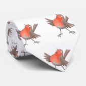 Niedlicher Singvogel Cartoon Krawatte (Gerollt)