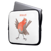 Niedlicher Singvogel Cartoon Laptopschutzhülle (Vorderseite Links)