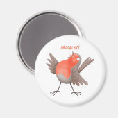 Niedlicher Singvogel Cartoon Magnet (Vorderseite/Rückseite)