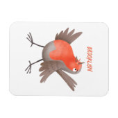 Niedlicher Singvogel Cartoon Magnet (Horizontal)