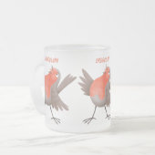 Niedlicher Singvogel Cartoon Mattglastasse (Vorderseite Links)