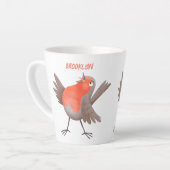 Niedlicher Singvogel Cartoon Milchtasse (Linke Ecke)