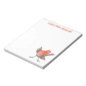 Niedlicher Singvogel Cartoon Notizblock (Rotiert)