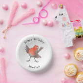 Niedlicher Singvogel Cartoon Pappteller (Party)